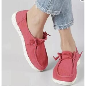 Hey Dude Women's Wendy Slip On Coral Loafers Shoes Size 7